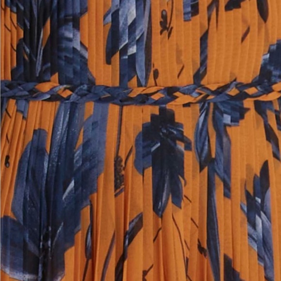 NWT Andres Otalira Chiffon Pleaded Maxi Dress! - Picture 4 of 4